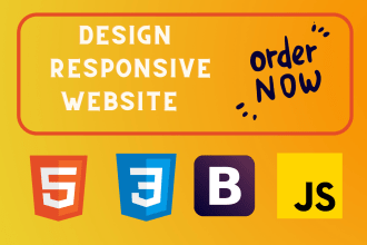 design HTML CSS bootstrap responsive website for you