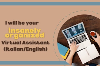 be your insanely organized virtual assistant in english and italian
