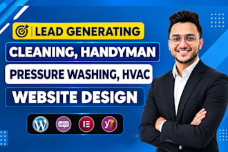 design cleaning, handyman, hvac, pressure washing, painting website