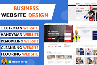do small business websites, handyman, cleaning, electrician, flooring website