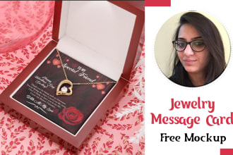 design a unique jewelry message card for your loved one