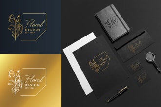make a hand drawn botanical, minimalist, wedding logo design