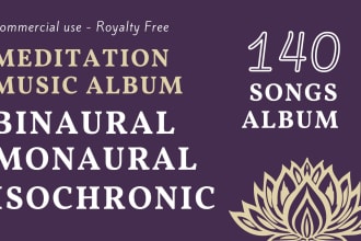 provide you an album of binaural meditation music royalty free