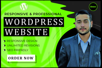 develop professional business wordpress website design or web site fix elementor