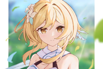 draw anime style illustration fanart