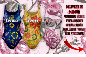 design swimwear apparel, bikini, trunks and short