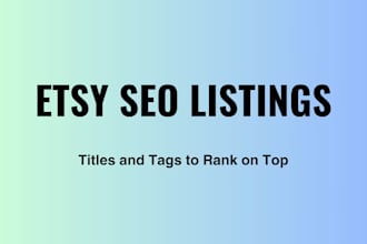 optimize etsy seo titles, tags to rank etsy listings on top