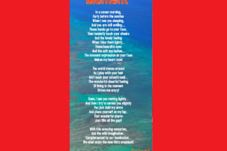 write an article or a poem for your loved ones