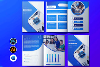 design corporate bifold trifold brochure annual report