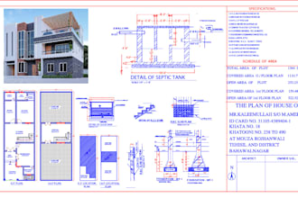 do autocad 2d floor plan and 3d sketchup exterior rendering