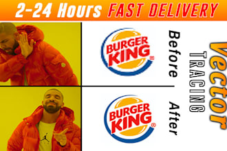 do 3 vector trace or recreate any logo or image within 2 hrs