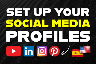 set up your social media profiles