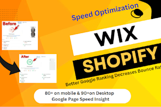 speed up wix shopify store page speed insights within 24 hours