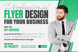 do professional graphic design flyer, poster design