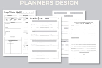 design custom planner, journal, cover, calendar and notebook