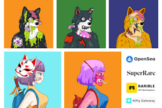 draw cartoon, mascot, avatar for nft collection