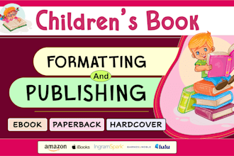 format and publish children ebook, paperback hardcover book