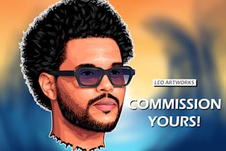 draw professional cartoon portrait from your photo