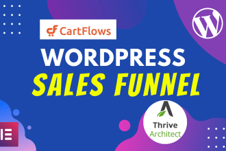 design sales funnel landing page by thrive architect or cartflows