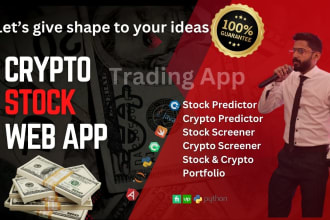 build stock, crypto portfolio and prediction web applications