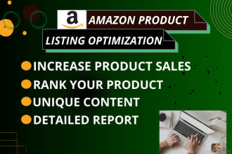 write amazon product listing description and SEO amazon listing optimization
