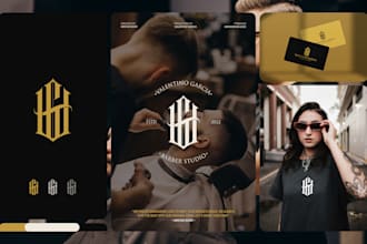 design hand drawn monogram logo for tatto, barber, etc in unlimited revision