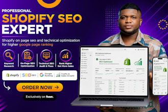 do shopify on page seo and technical optimization for higher google page ranking