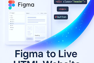 turn your figma design to live HTML and CSS website