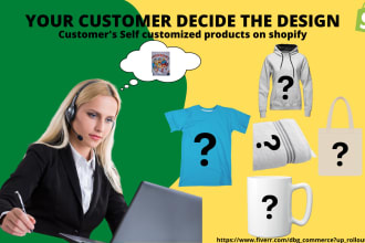 build shopify customizable product store, customer personalized product request