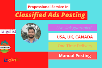 post classified ads in USA, UK, on top classified ad posting sites