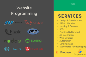 be your backend developer, frontend developer, full stack developer