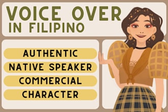 voice act or record a voiceover in filipino