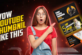 design attractive clickbait youtube thumbnail in 2 hours