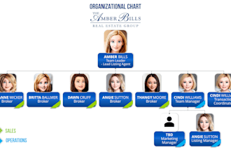 do organizational chart in cartoon style