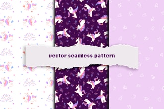 create unique vector seamless pattern for textile