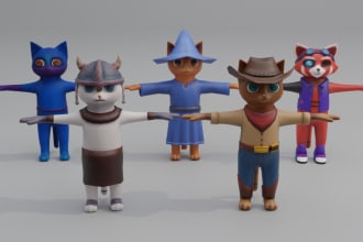 create 3d game character