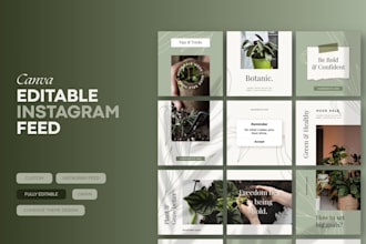 design aesthetic canva templates for instagram feed grid