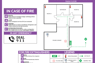 design fire emergency evacuation floor plans from video