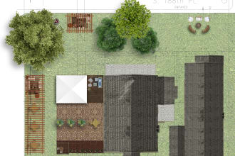 draw and render 2d plans, sections, and elevations of your landscape design