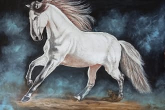 paint oil horse paintings on canvas