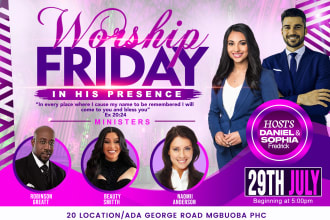 create unique church or event flyer design