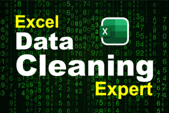 provide excel data cleaning and formatting, splitting merging data services