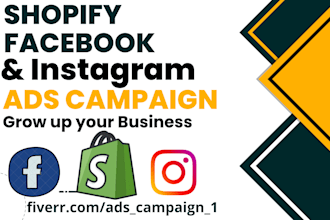 setup shopify facebook ads campaign fb advertising run instagram ads
