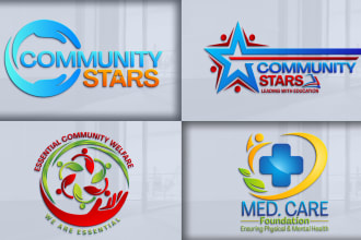 make outstanding nonprofit, charity, welfare, medical, community logo