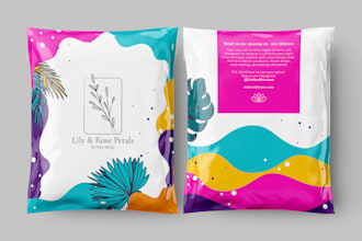 design eyecatchy poly mailer package, shipping bag