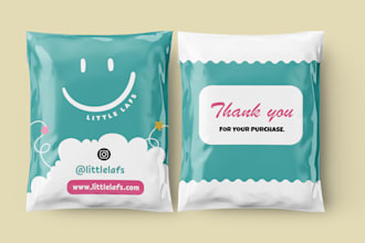 design eyecatchy poly mailer package, shipping bag