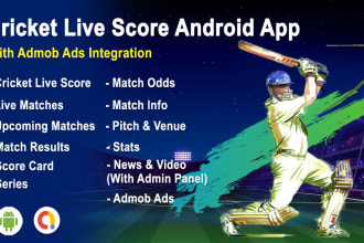 develop a cricket live score app and website with cricket API integration