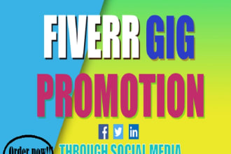 fiverr gig, fiverr gig, promotion, gig ranking, gig marketing, impression,clicks