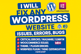 fix wordpress issues errors bug fix wocommerce theme customize wordpress plugins