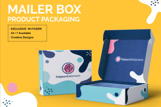 do packaging design, product box design, mailer box and amazon box design